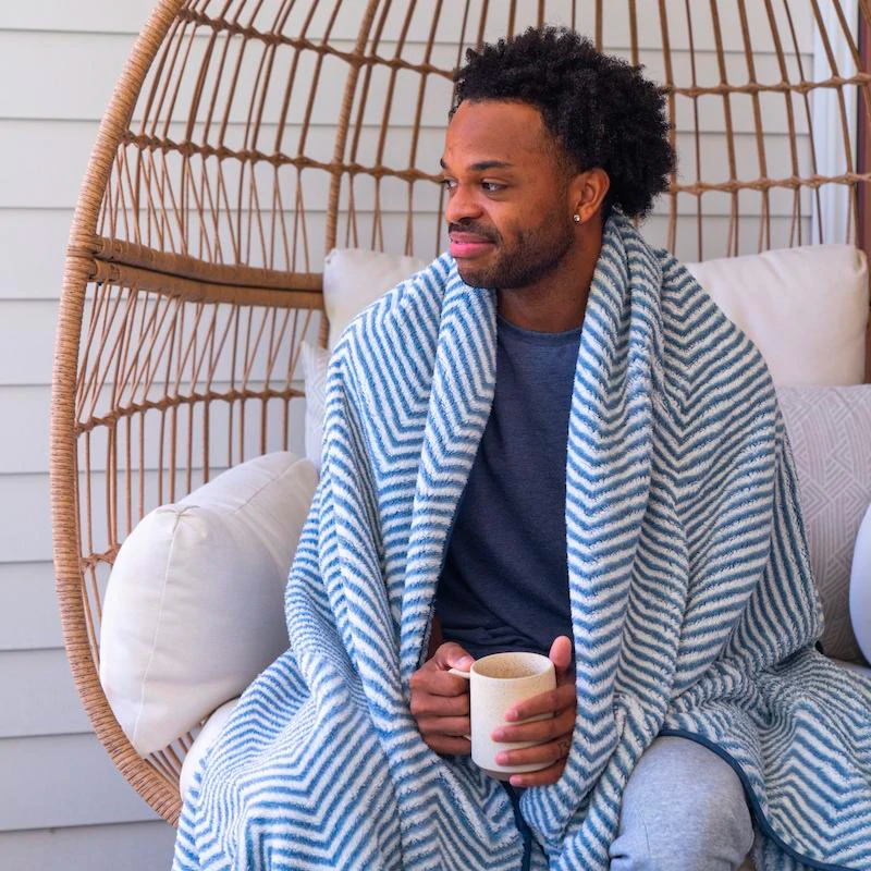 Rumpl herringbone sherpa fleece blanket - Grandparents Day gift 2026 - $59