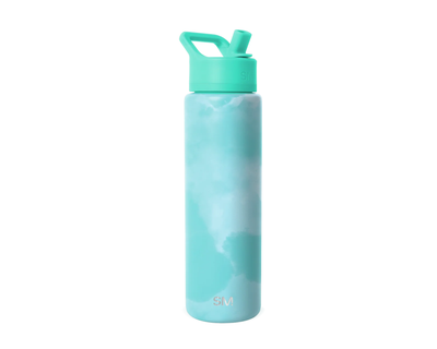 Summit Pattern Water Bottle with Straw Lid, 30oz