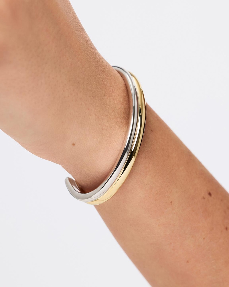 Arlo Double Two Tone Cuff Bracelet