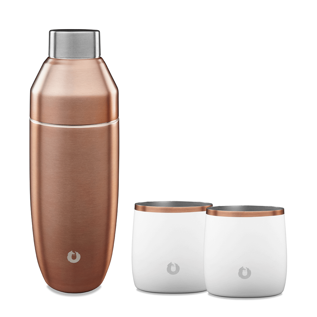 Snowfox Cocktail Shaker and Rocks Barware
