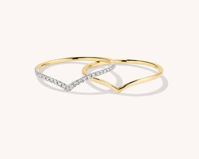 Wishbone Stacker Ring Set