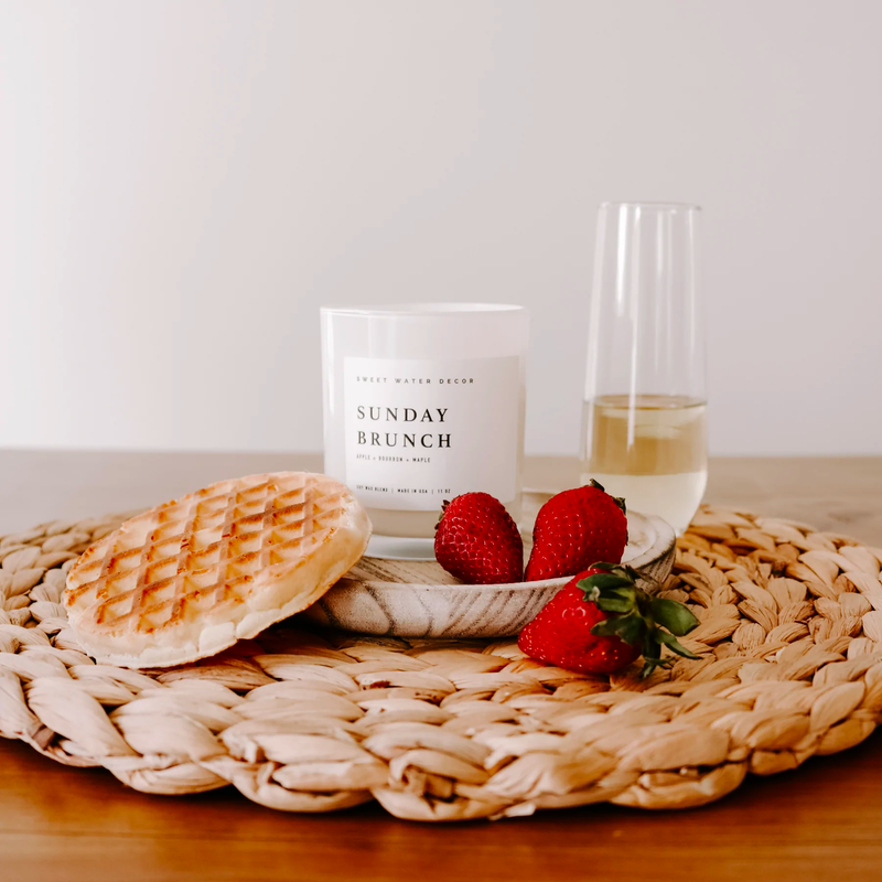 White Jar Candle + Wood Lid