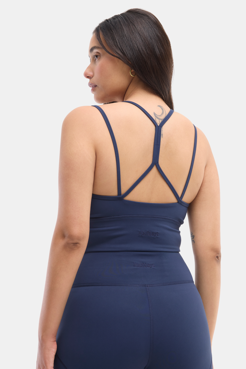 Gwen Longline Top, Navy
