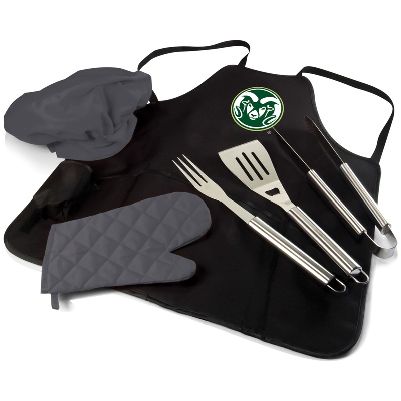NCAA BBQ Apron Tote Pro Grill Set