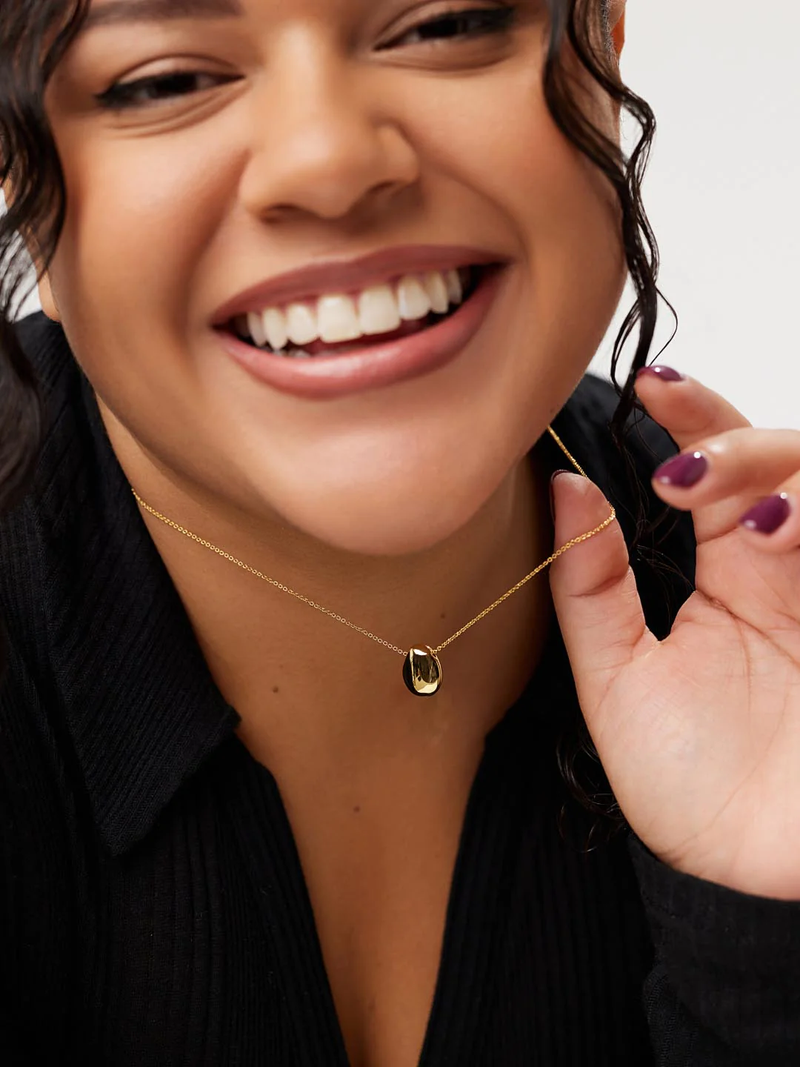 Pebble Mini Gold Pendant Necklace