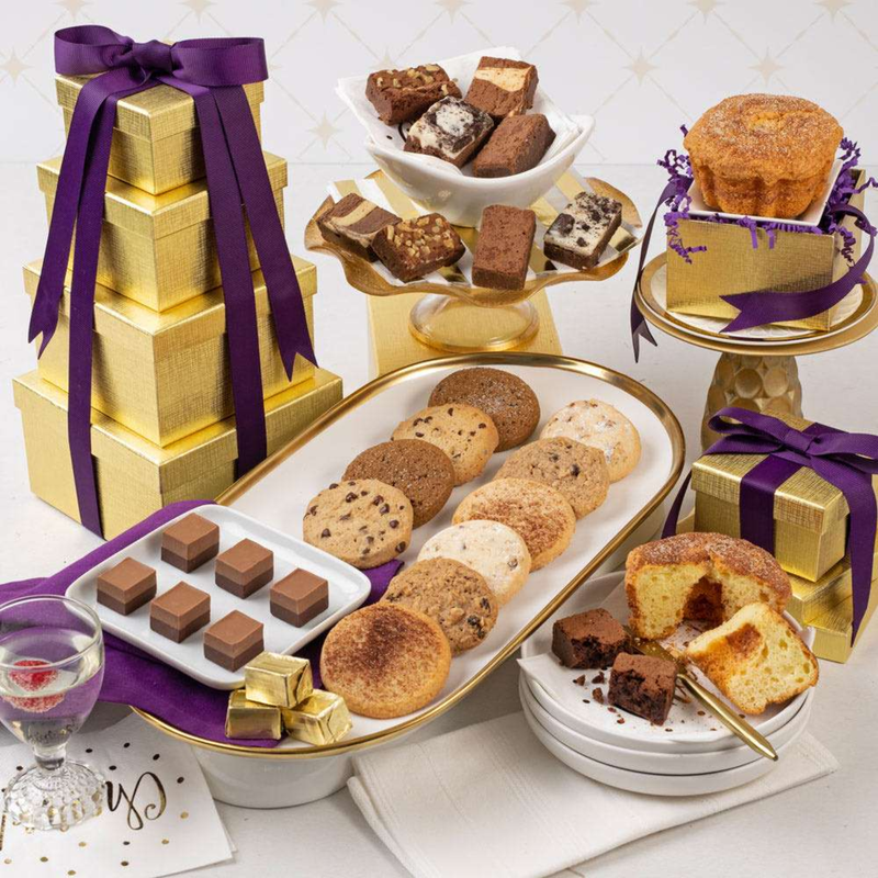 Branded Solid Gold Bakery Tower