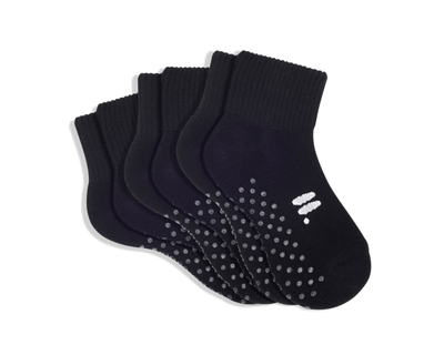 Pilates Quarter Grip Sock 3-Pack