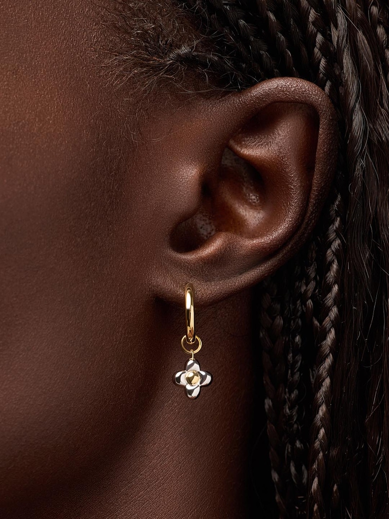 Liora Flower Hoop Earrings