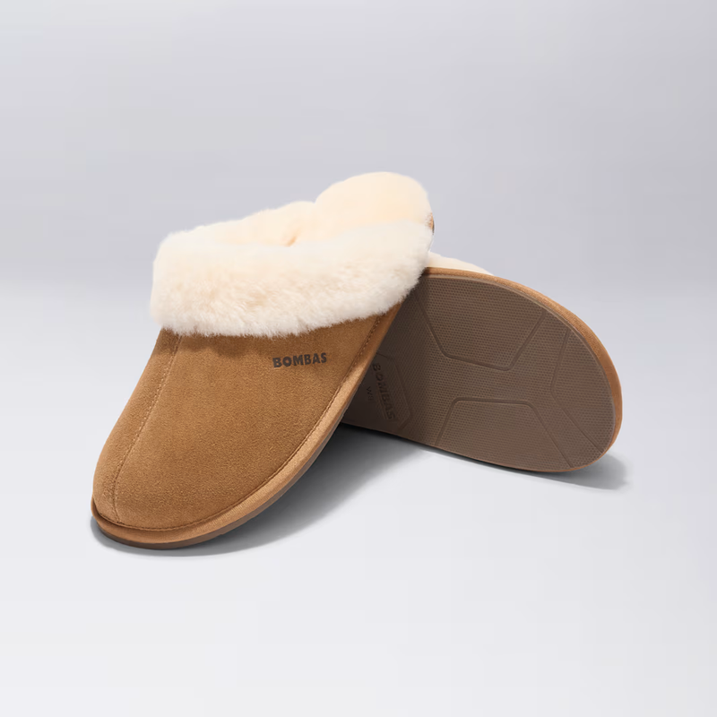 Women's Suede Fluff Scuff Slipper