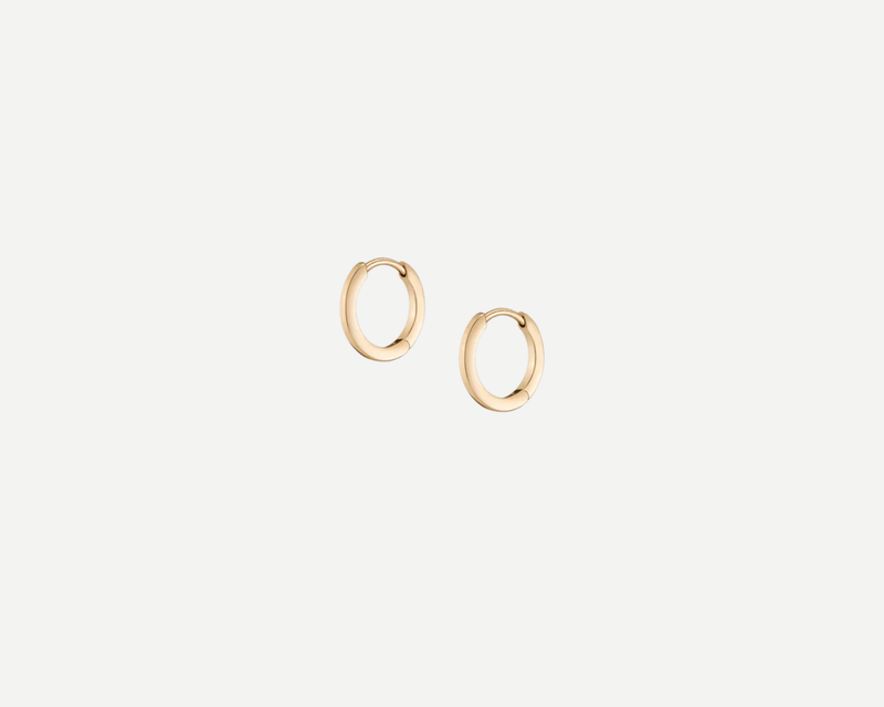 Skinny Gold Hinged Huggie Earrings