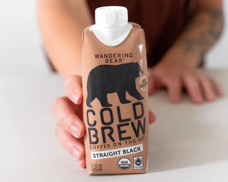 Extra Strong Straight Black Organic Cold Brew Coffee (12 cartons, 11oz each) 