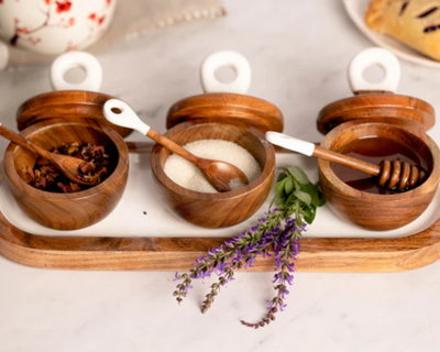 Dipping Bowl and Charcuterie Utensils 7-Piece Set