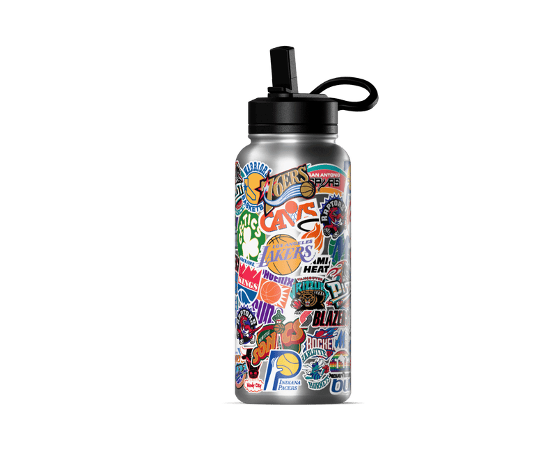 NBA 32oz All Team Sticker Print Bottle