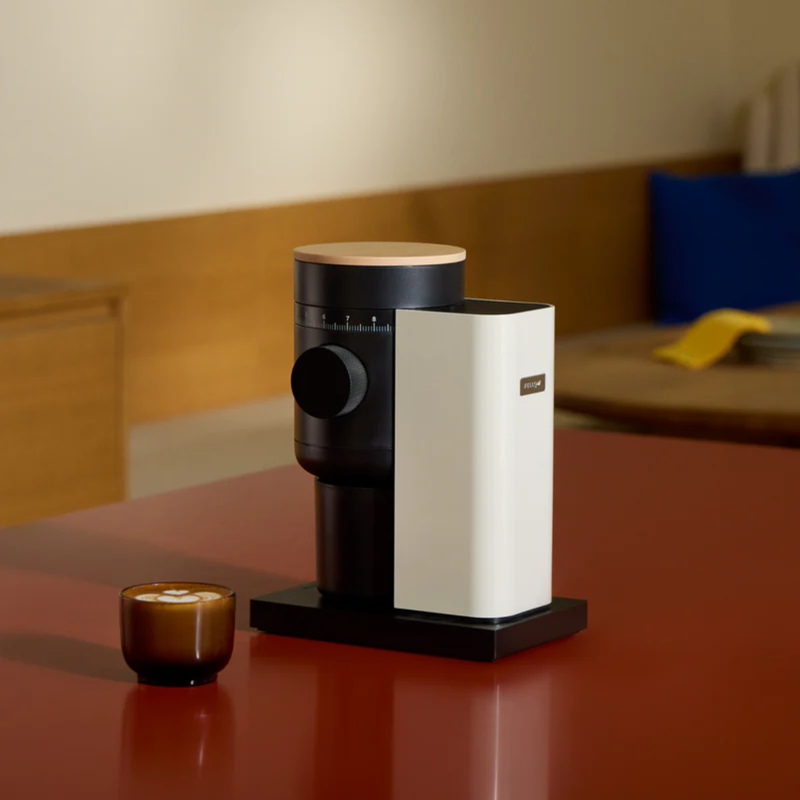 Branded Opus 2 Conical Burr Grinder - Wood Lid