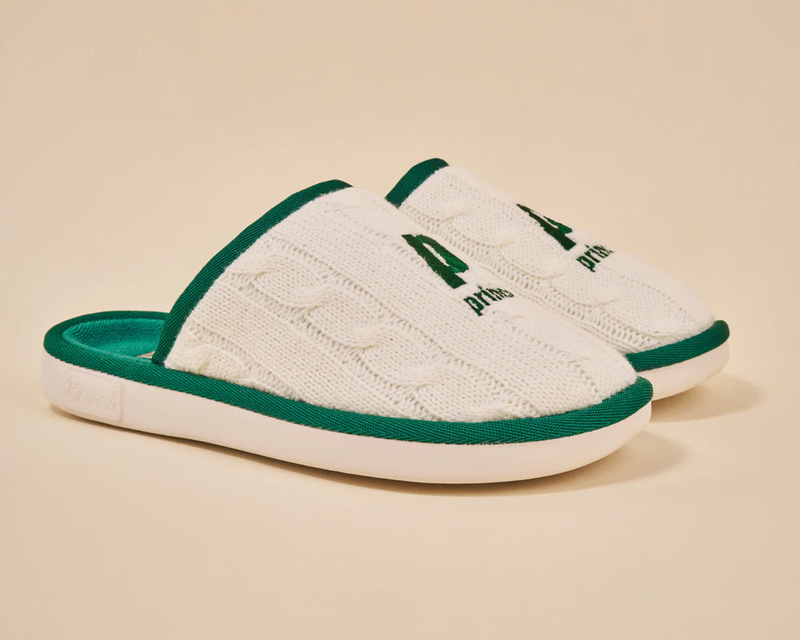 Prince X Brunch Essential Cable Knit Slipper, Green