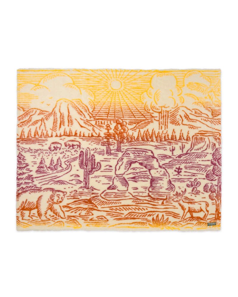 Iconic Parks Ombre High Pile Fleece Throw