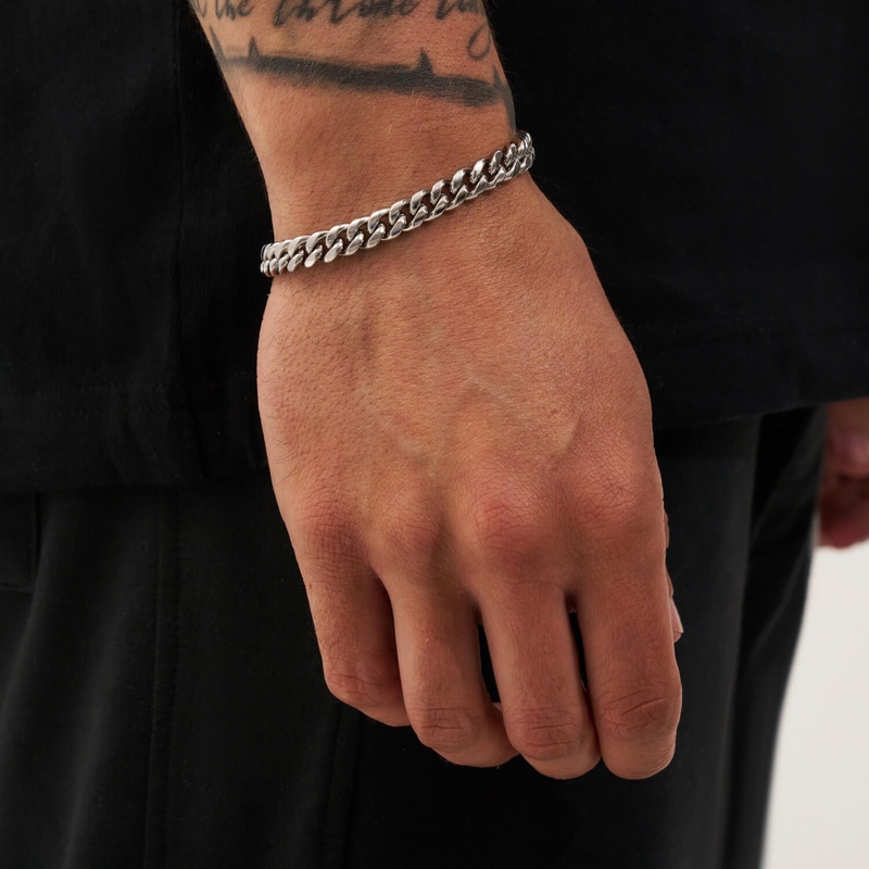 Silver Cuban Bracelet 8mm