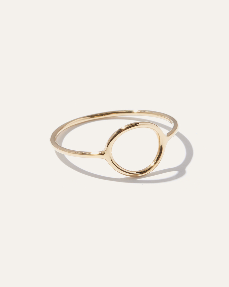 14K Gold Circle Ring