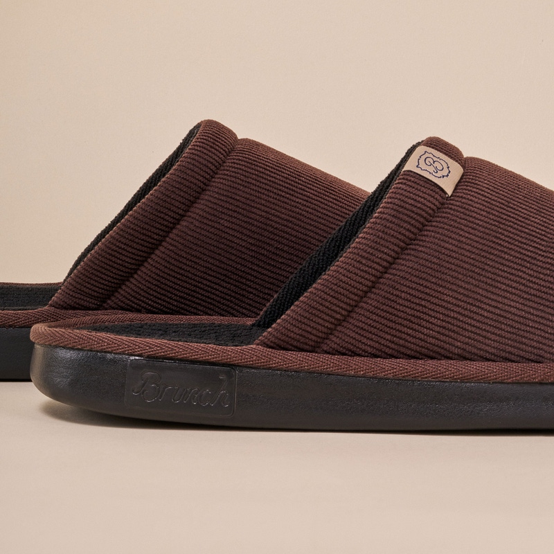 Essential Corduroy Slipper, Dark Brown