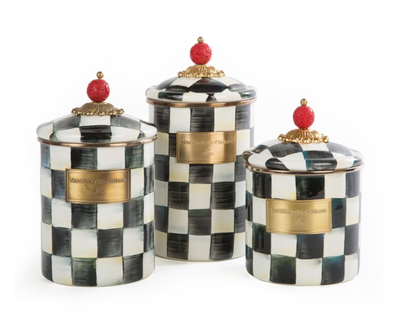 Enamel Canisters, Set of 3