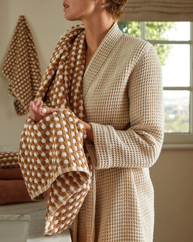 Organic Cotton Mosaic Bath Towel