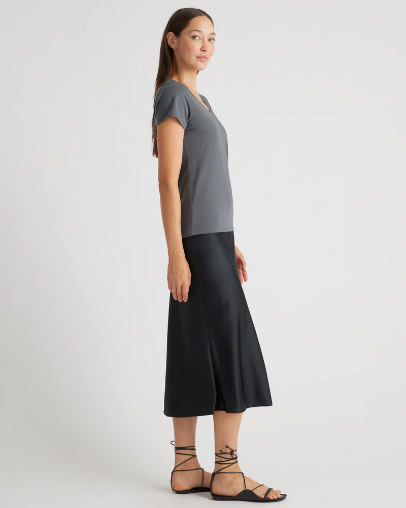Cotton Modal V Neck Tee