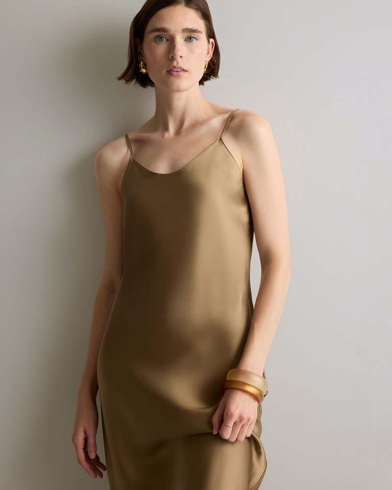 100% Washable Silk Maxi Slip Dress