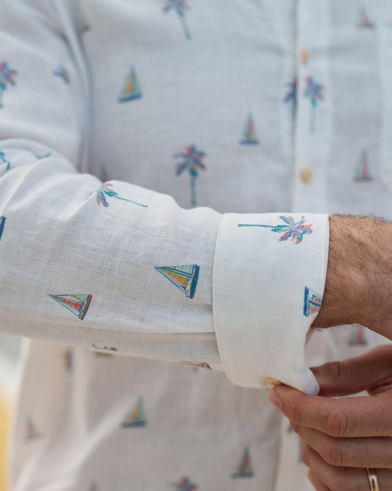 The Yacht Club Long Sleeve Linen Shirt