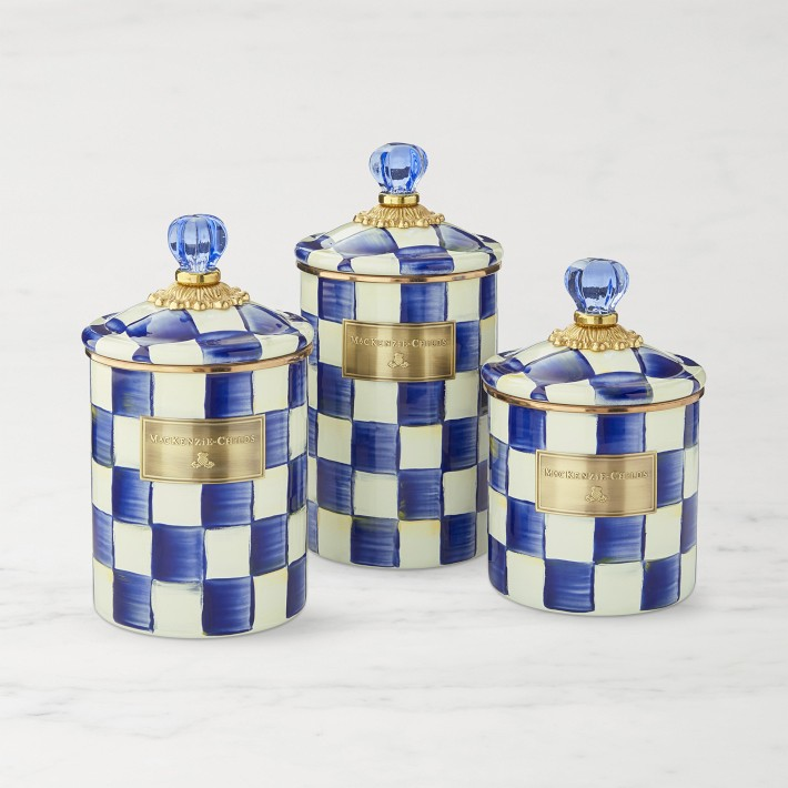Enamel Canisters, Set of 3