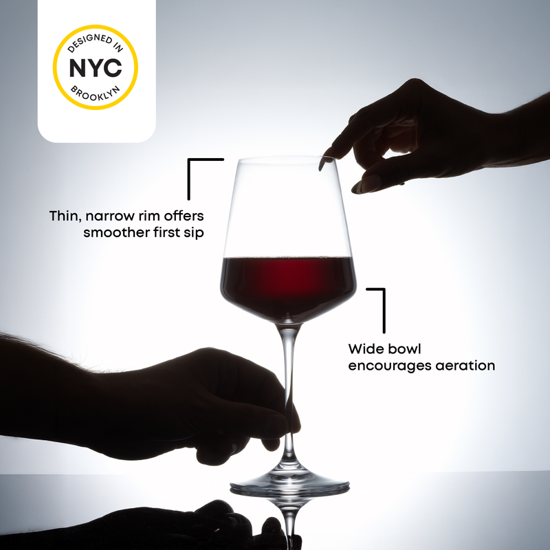 Sidney Red Wine Glasses, Set of 4