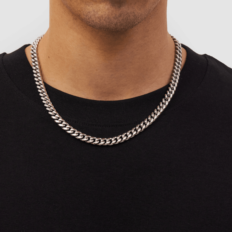 Silver Cuban Chain 8mm