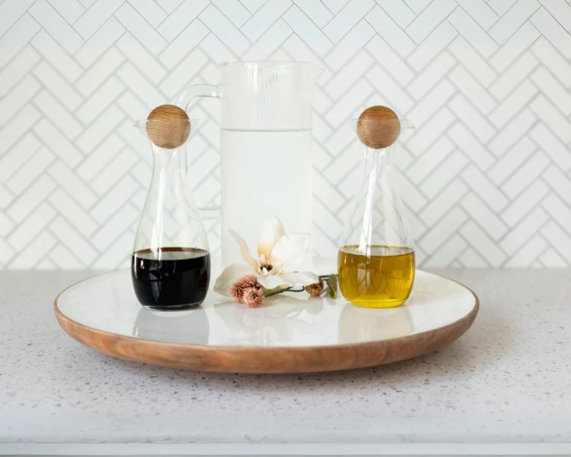 Wood & White Collection Lazy Susan