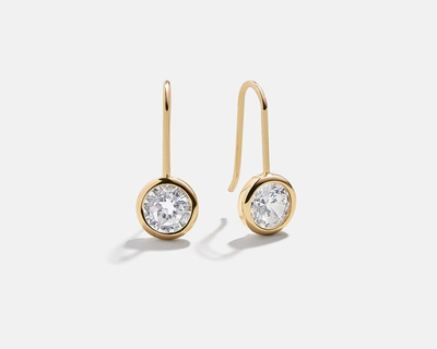 Fallon 18K Gold Bezel Earrings