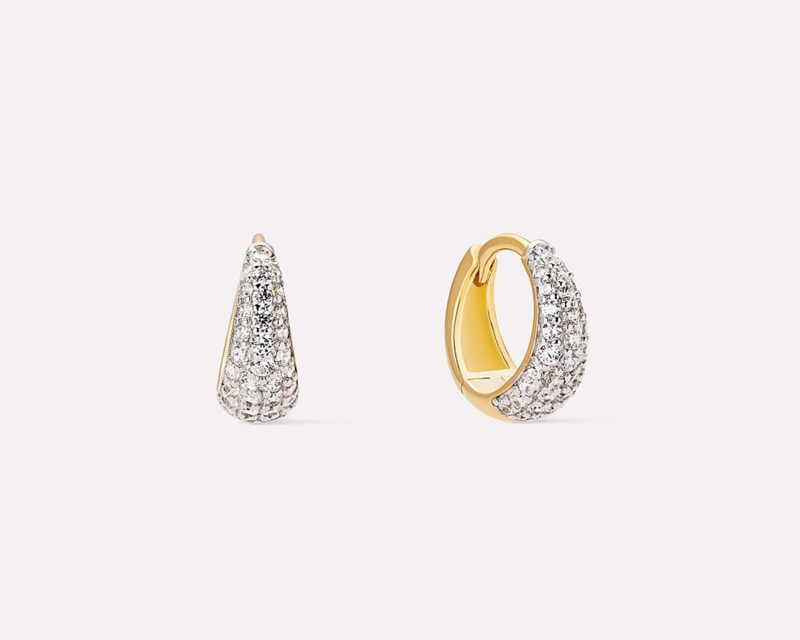 Nate Pave Huggie Earrings