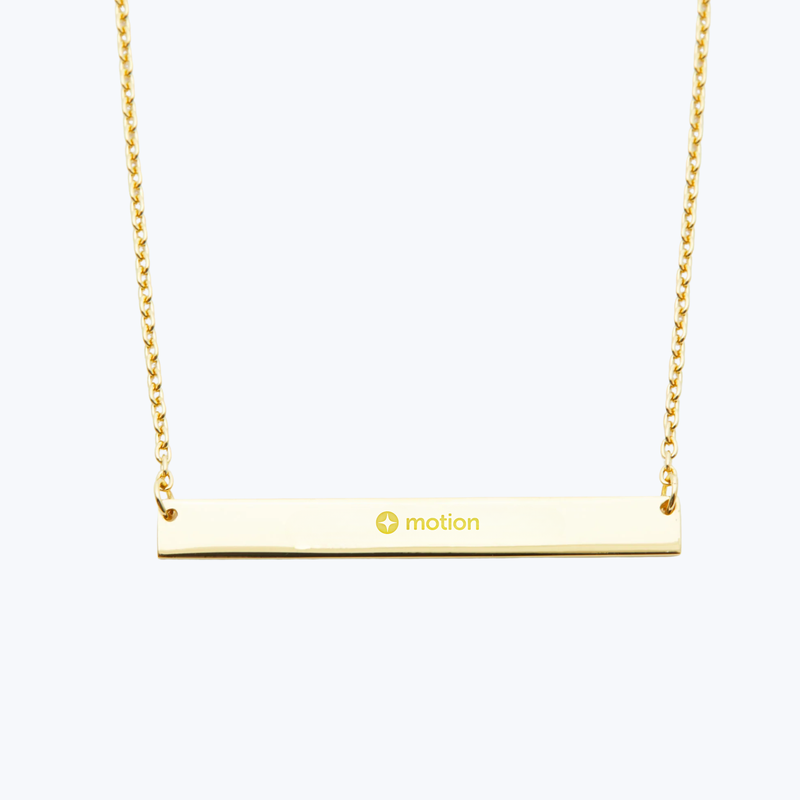 Engraved Bar Necklace