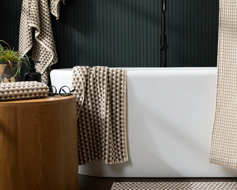 Organic Cotton Mosaic Bath Towel