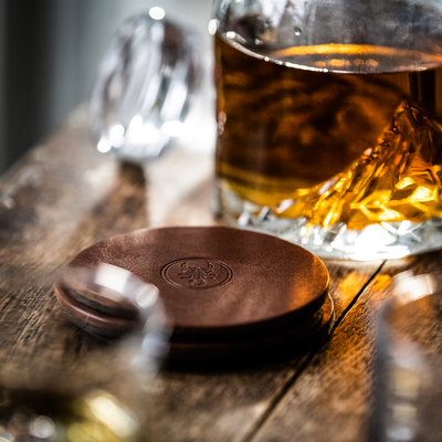 Leather Coasters, Set of 4