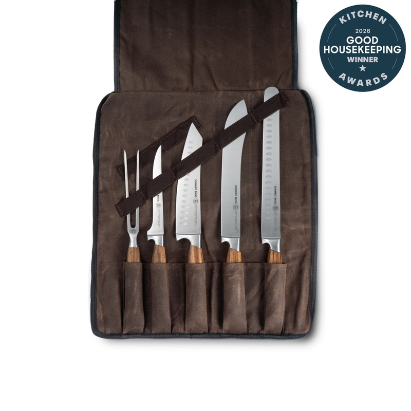 Zebra Wood 6-Piece BBQ Knife Set