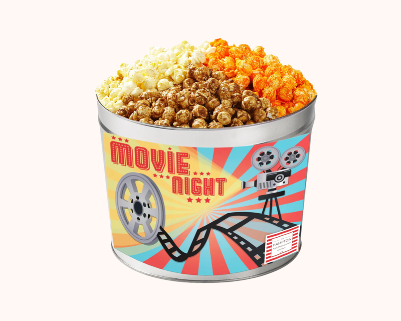 3 Flavor Hampton Classic Popcorn Tin, 2 Gallon