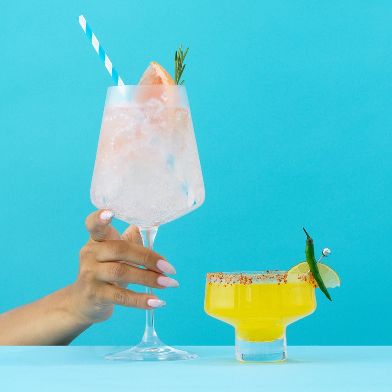 Sidney Stemless Coupe Glasses, Set of 4