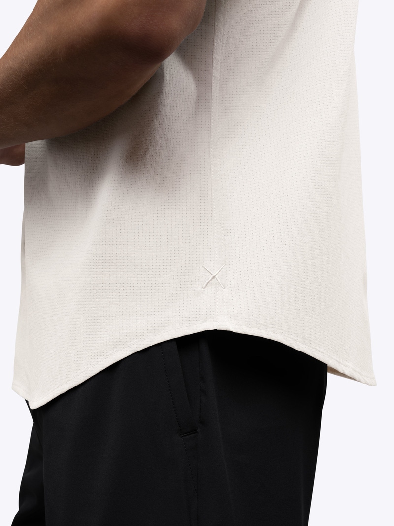 Men's Crossover Button Up, Bone