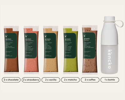 Protein Smoothie Mini Sampler 10-Pack + Bottle