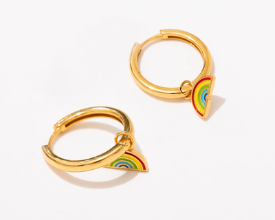 Rainbow Charm Earrings
