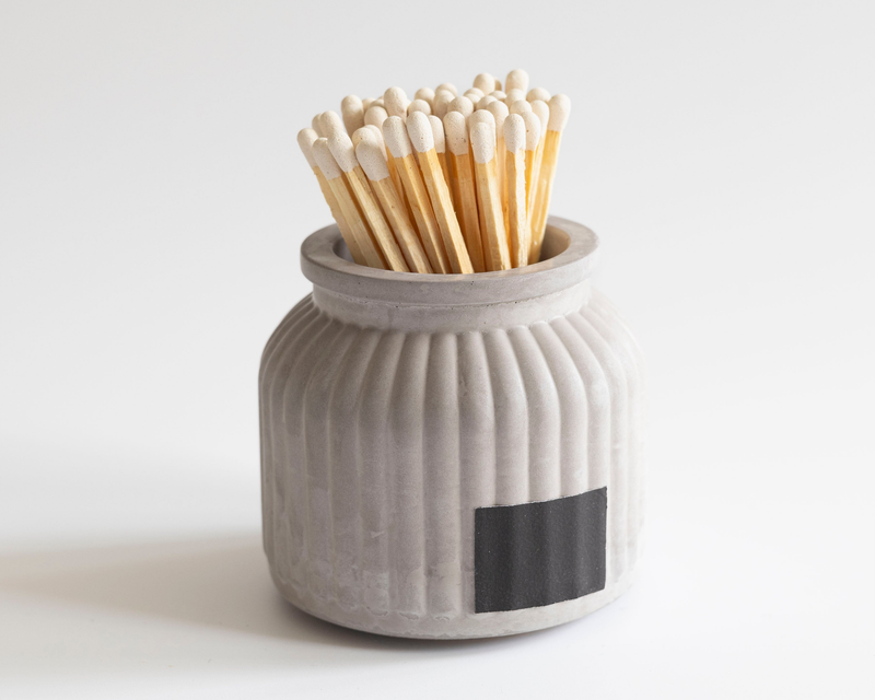 Apothecary Match Holder with Striker & Matches