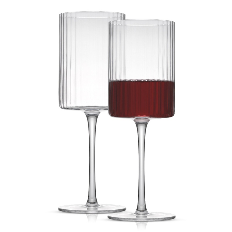Elle Fluted Red Wine Glasses