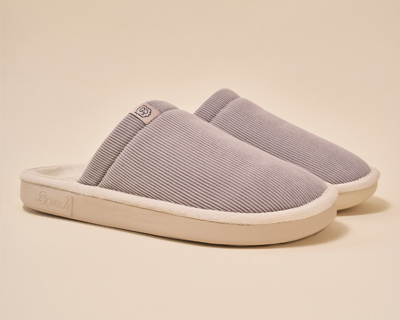 Essential Corduroy Slipper, Soft Grey