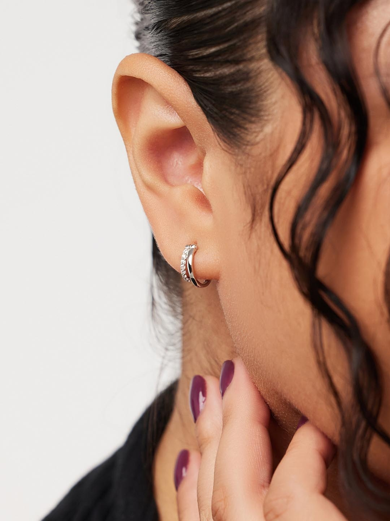Toda Mini Double Hoop Earrings