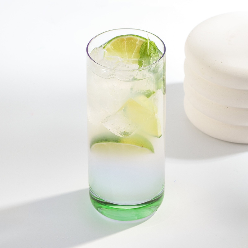 Hue Colorful Highball Drinking Glasses, Set of 6