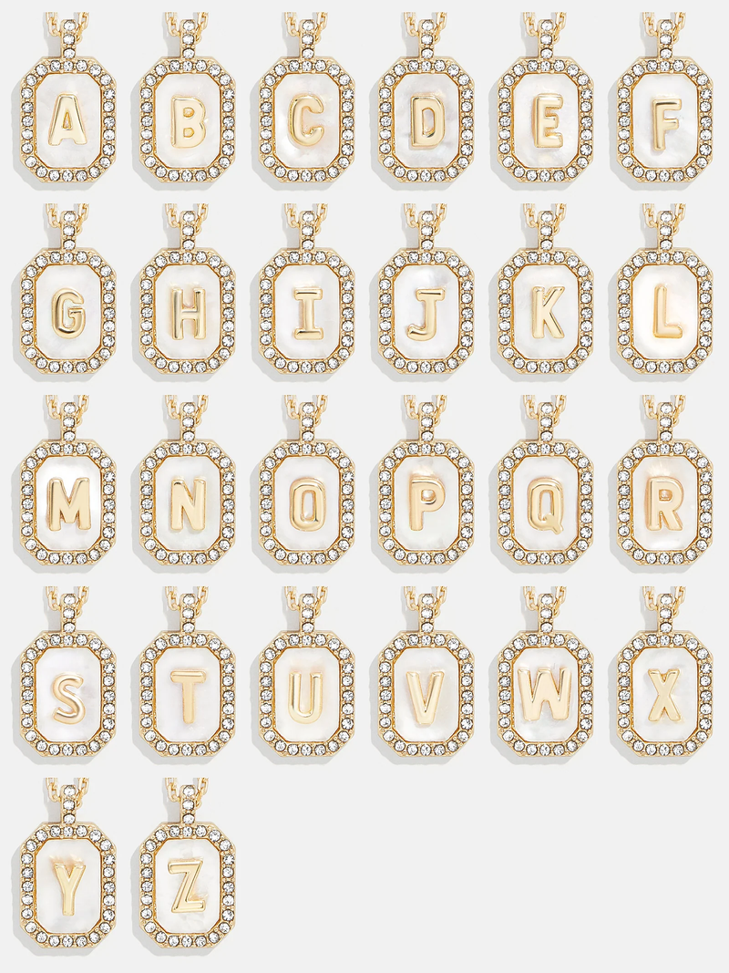 Gold & Mother of Pearl Initial Necklace