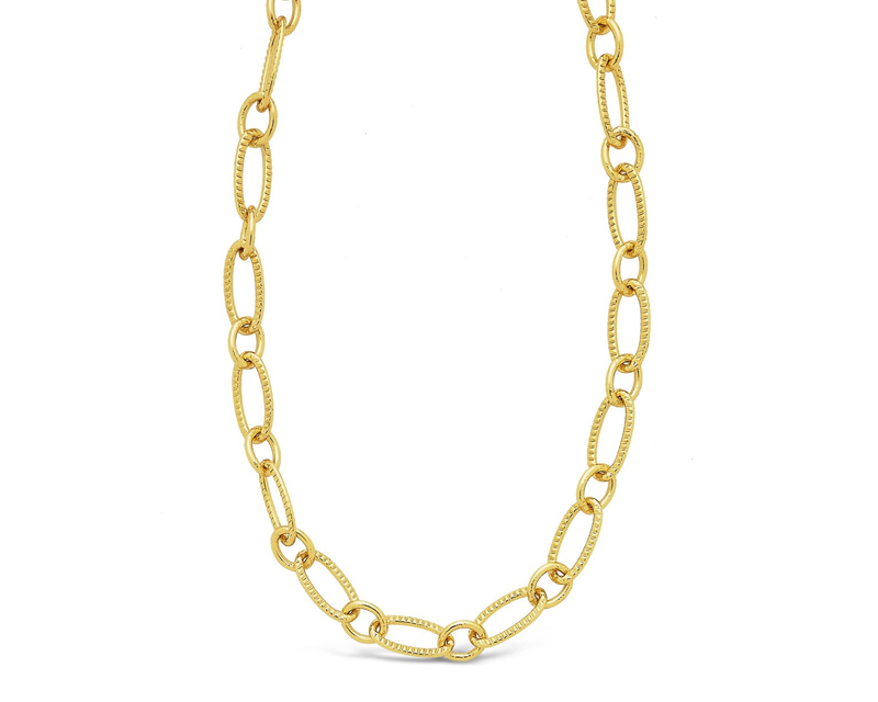 Textured Oval Link Chain